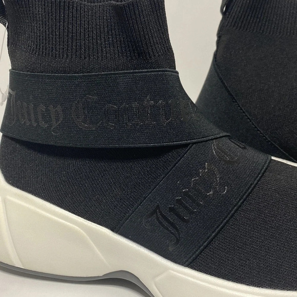 Juicy Couture Y2K Inspired Streetwear Black Platform NEW High Top Sneaker Size 9 - Picture 7 of 10